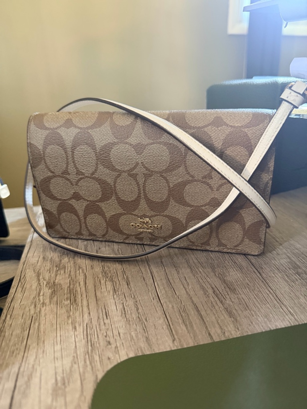 Coach Brown/Tan Signature Canvas Crossbody